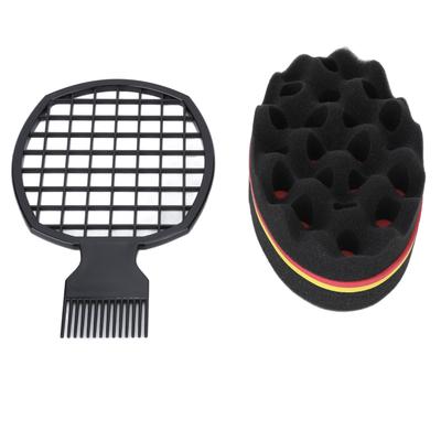 2 Stück Friseursalon Haarspulen Kamm Weiche Flexible Haarschwamm Friseurwerkzeug Set für Nasses Haar