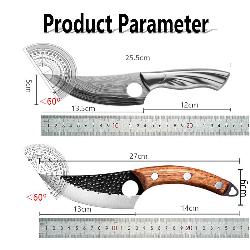 3 Types Cutting and Boning Knife Professional Chef's Knife Forged Kitchen Knives Fruit Knife BBQ Cooking Tools and Accessories