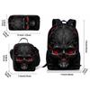 Girls Pattern Three Piece Set Daily Pack+Lunch Box+Pen Case For Boys/Girls Children Best Gifts 2D Animated Teens Laptop Backpack