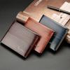 Classic Men's Short Wallet Pu Leather Credit Card Holder Simple Coin Pocket Daily