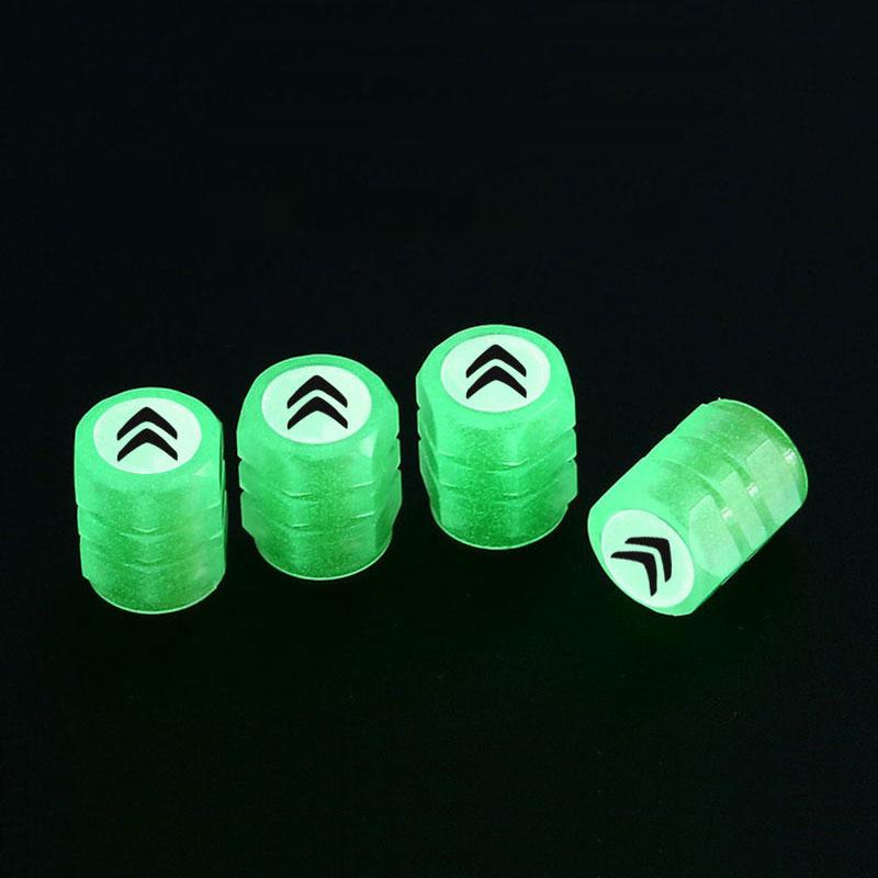 

4Pcs Car Tyre Luminous Valve Cap Valves Nozzles Accessories For Citroen e-C3 e-C4 X C5X C3 C4 Cactus Picasso C-Crosser C6 C1