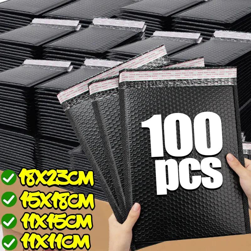 1/50Pcs Pink Poly Bubble Mailers Padded Envelopes Self Seal Padded Envelopes Gift Bags Black Packaging Envelope Bags For Book