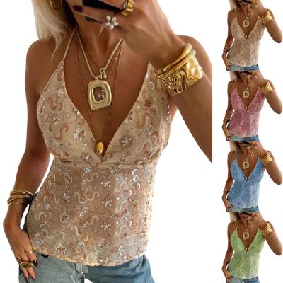 Camisetas sin mangas para mujer Camisolas casuales Blusas sin mangas Camisas elegantes de verano