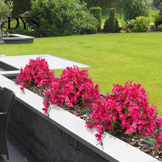 Realistisches Heim-Ornament Künstlicher Bougainvillea-Kugelbaum, Kunstseidenblumen mit Erdspieß, UV-beständige Blumen für die Haustür