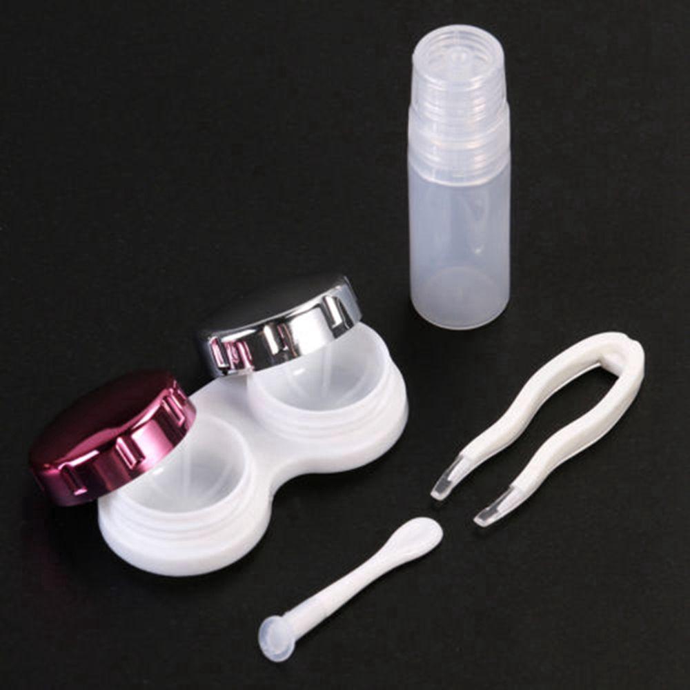 Hot Sale Mini Travel Holder Soaking Storage ABS Plastic Mirror Lens Case Contact Lens Box