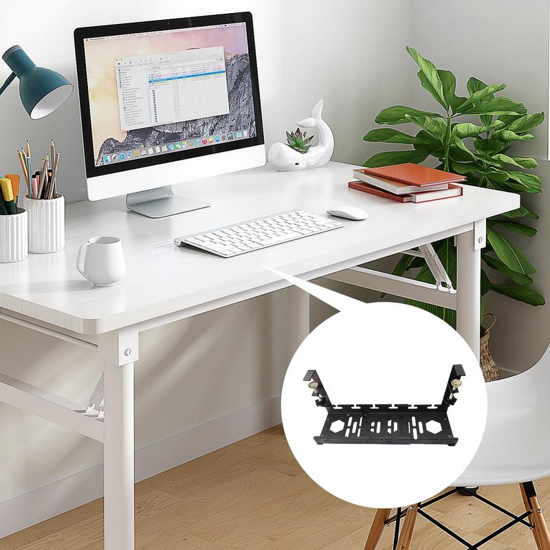 Under Desk Cable Management Tray Retractable Wire Organizer Tray No Drill Wire Management Rack Sturdy Computer Cord Organizer