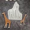 3 stilar Fondantform Flexibel Slitstark Elefant Lejon Giraffe Kexform