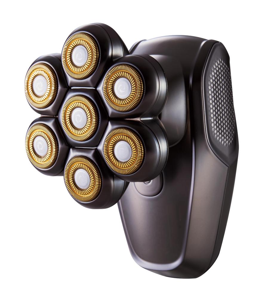 APIXINTL Electric Shaver Flexible 7 USB Titanium Trimmer and Comb LED Automatic Polishing Easy To Attach and Detach Series [126 Blades, Heads]