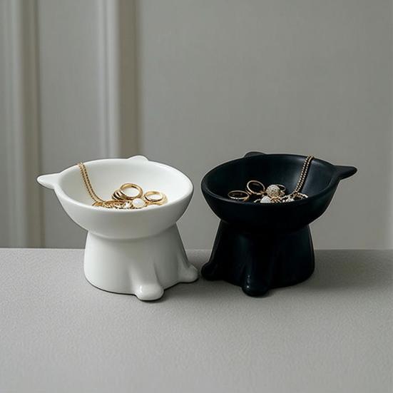 Cute Cat-Shaped Jewelry Tray 3D Printed Trinket Dish