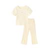 Girl's Sweet Short Sleeve Flared Pants Set