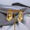 Exaggerated Geometric Circle Earrings, Mirror Polished Metal Wind Studs, Personalized Simple And Light Luxury Earrings