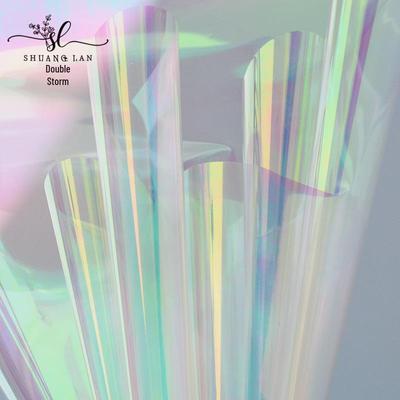 Shuanglan Rainbow Laser Flower Wrapping Paper - DIY Fantasy Gradient, Waterproof Bouquet Packaging Materials