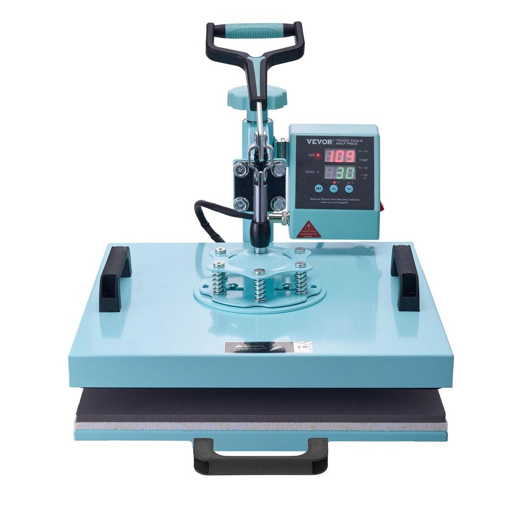 Heat Press Machine 15x15 In 5 In 1 with 30oz Tumbler Press T-Shirts Green