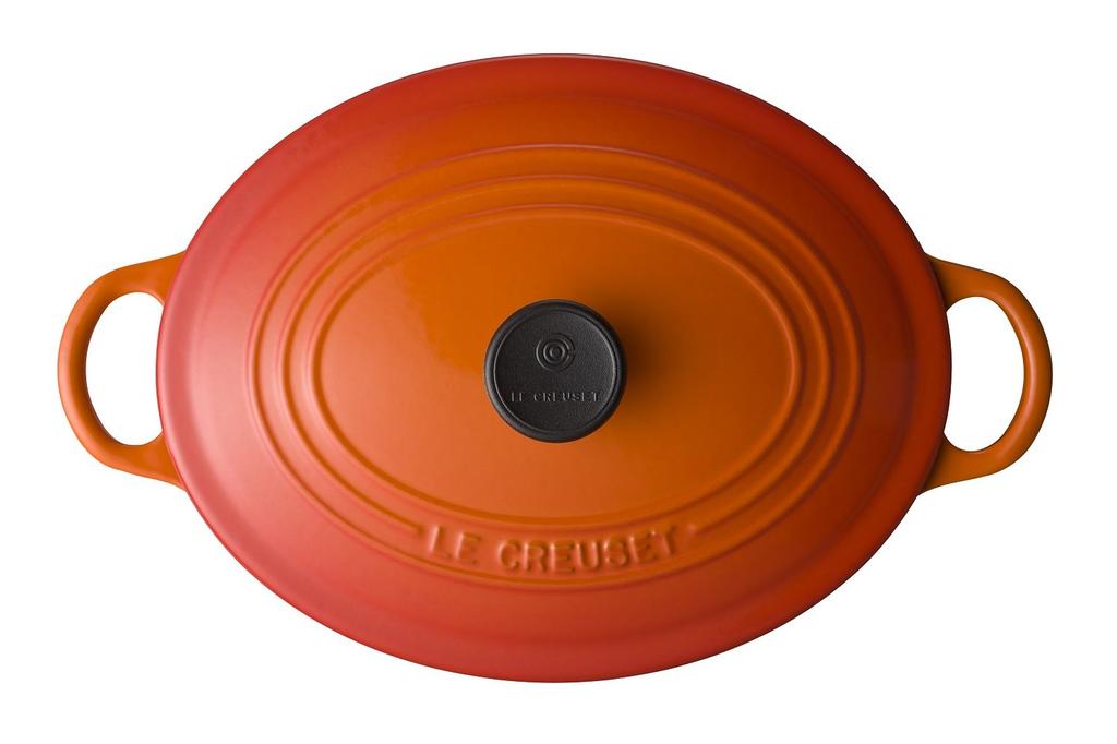 Le Creuset Oval Cocotte 25cm orange Gas IH Oven Compatible