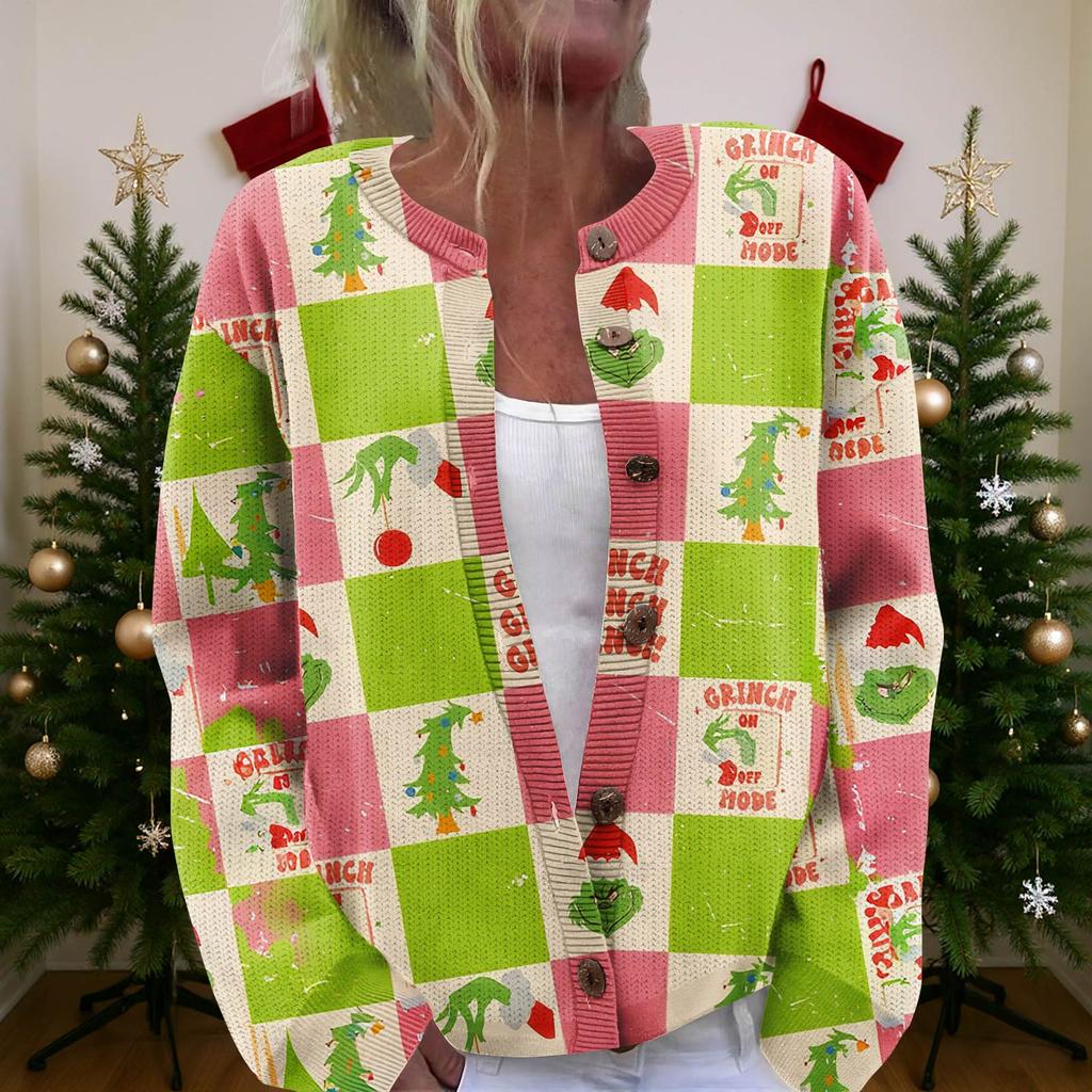 Women'S Christmas Sweater Cute Fun Christmas Sweater Fall And Winter Long Sleeve Knitted Sweater