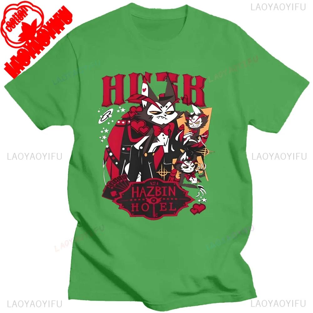Hazbin Hotel Lucifer 2025 T-Shirt Comfortable Personality High Quality Cotton Tops Two-dimensional Nostalgia Retro Unique