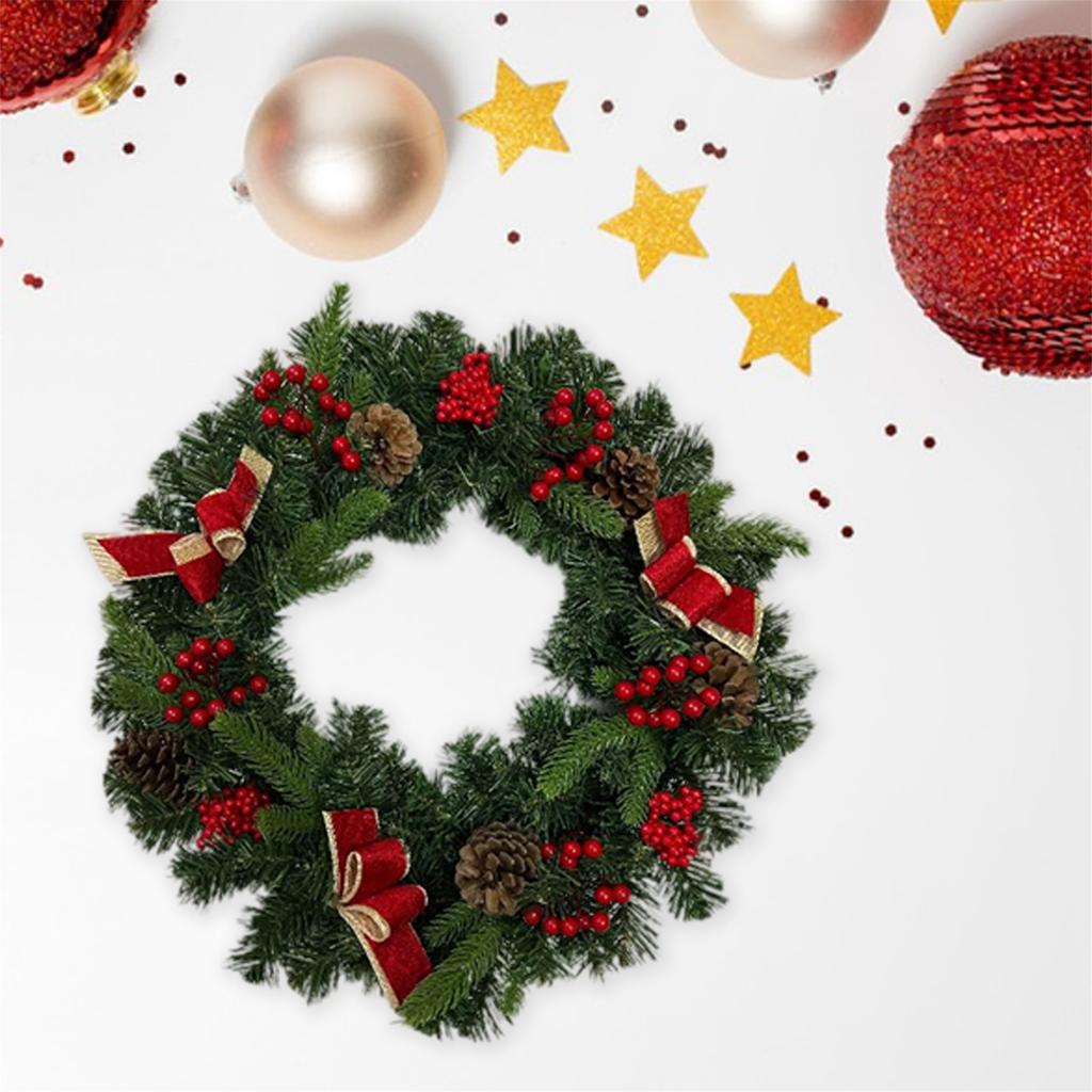 Festive Holiday Garland with Pinecones and Bows Elegant Christmas Tree Ornaments for Festive Home Decorations and Parties