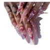 O2 Long Wearable Removable Nail Patches: Pointed Press-On False Nails for Nail Art