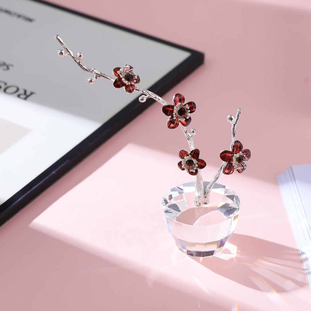 Kertari Geburtstagsgeschenk für Frauen, beliebte K9-Kristallblume, künstliche Blumenornament, Inneneinrichtungstag, 60. Geburtstagsfeier, Hochzeitstag