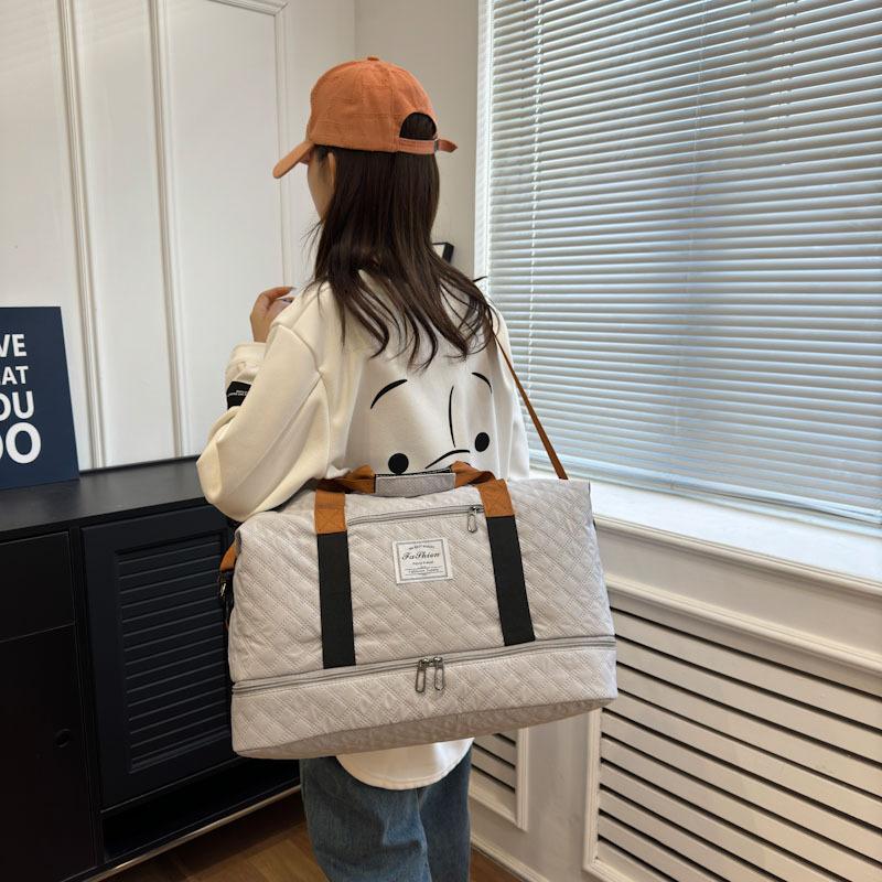 New High-end Simple Portable Fitness Bag Can Diagonally Span Dry and Wet Separation Sports Yoga Bag Independent Shoe Compartment Travel Bag
