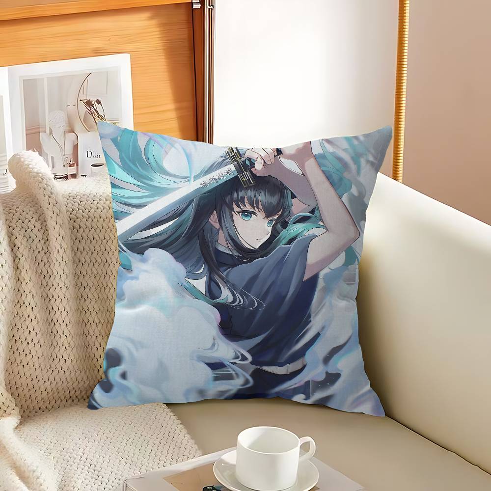 Muichiro Tokito Anime Cushion Cover Pillow Cover Decor Pillowcase Printed Cushion Case For Couch
