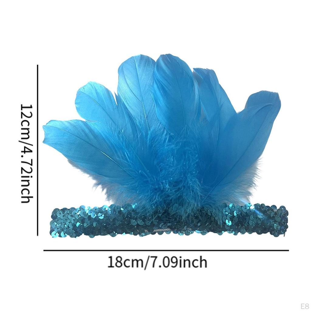 Feather Headband Decoration Headwear for Costume Party Halloween Dance