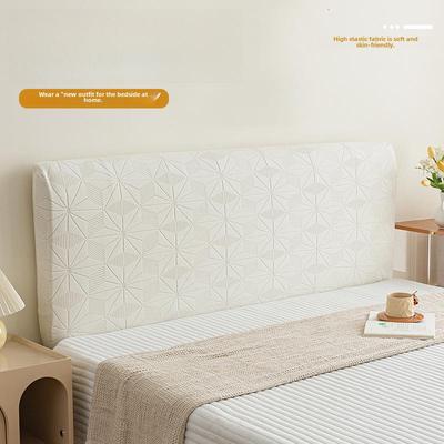 "All-Inclusive Jacquard Velvet Bed Head Cover - Soft, Dustproof Protector"