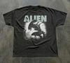 Alien Movie Graphic Print Unisex T Shirt Retro Xenomorph Monster Art Crew Neck Short Sleeve Casual Streetwear Tee for Men Women Daily Summer Wear