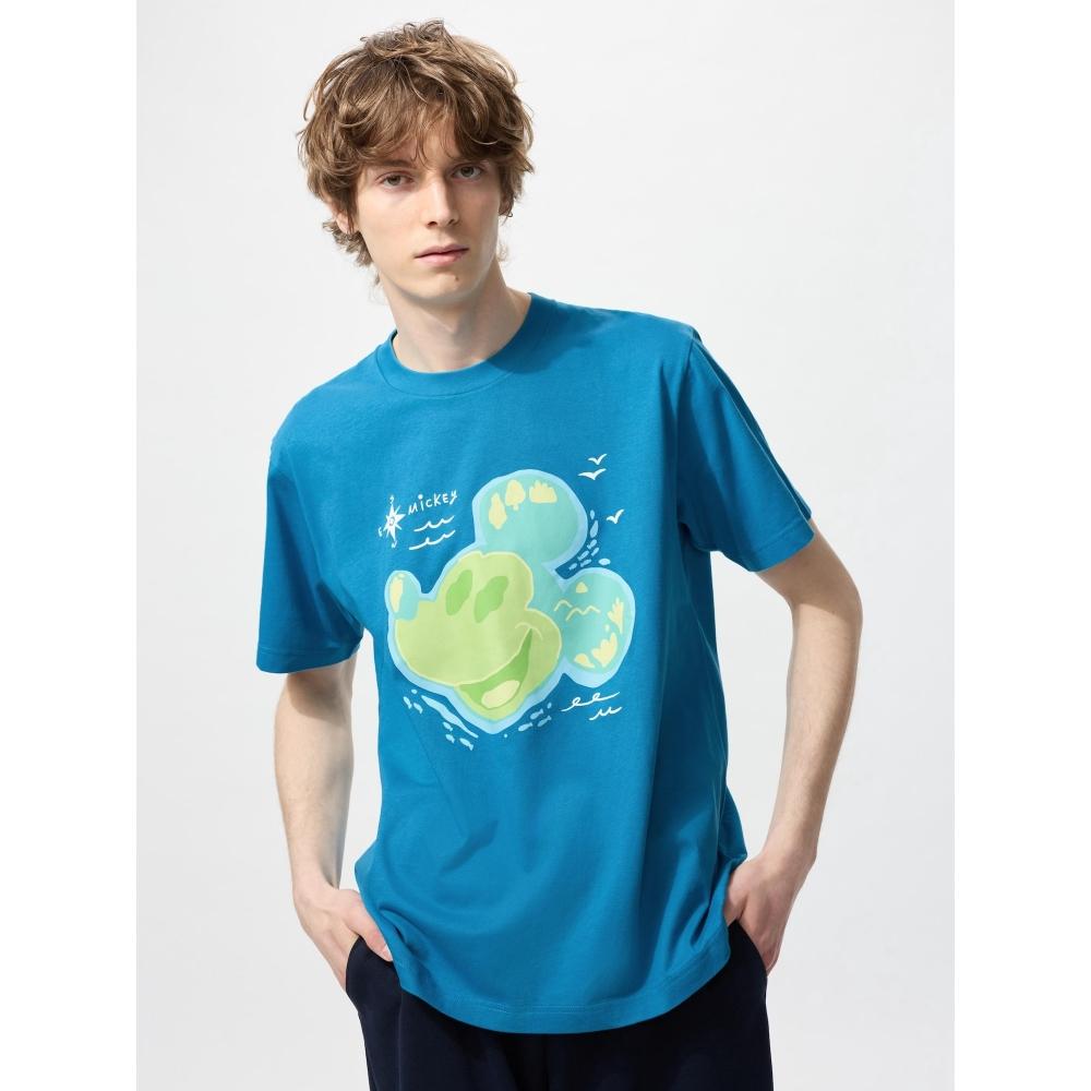 

Uniqlo Japan Disney Mickey Face Ut 64 BLUE/L
