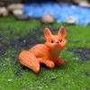 1/3/6Pcs Mini Fox Figurines Resin Miniature Foxes Landscape Fox Figurine Party Favors Garden Home Decor