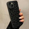 Fashion Black Leopard Phone Case For iPhone 16 15 14 13 12 11 Pro Max XS Max 7 8 Plus XS X SE 13promax Soft Shockproof Bumper Phone Back Case Cover