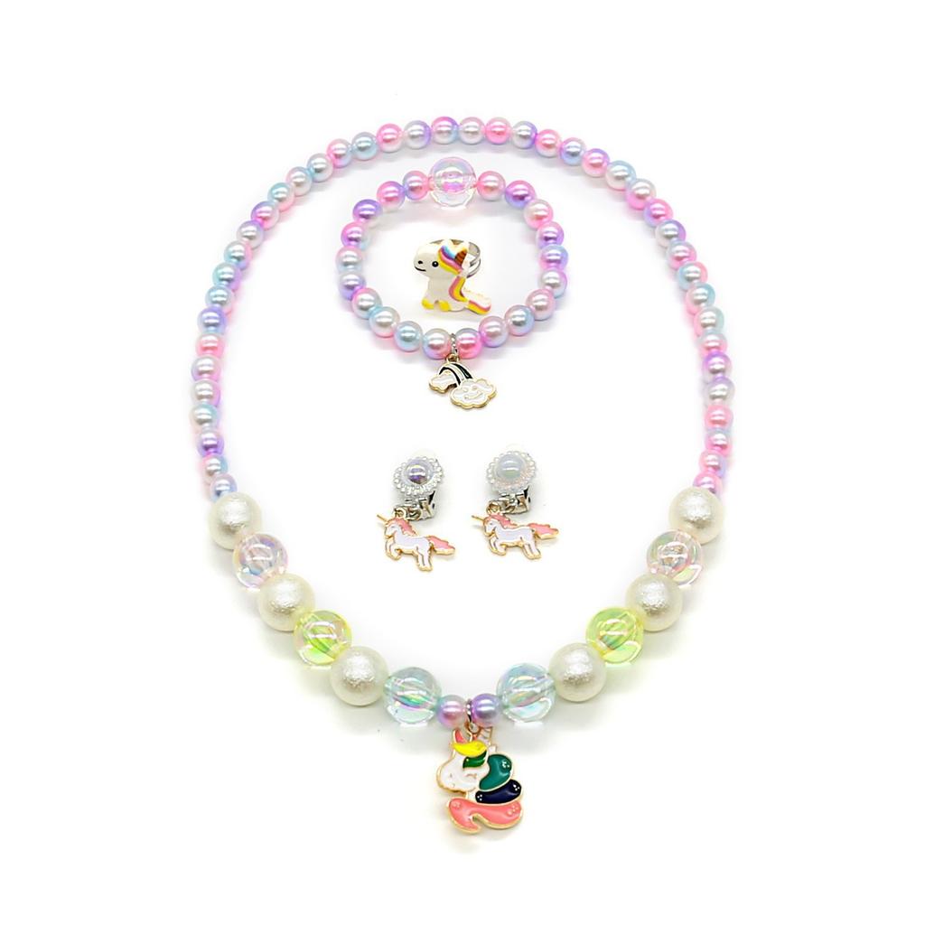 Unicorn princess accessories set, linking crown necklaces, headbands, girls' princess dress accessories, cross-border foreign trade