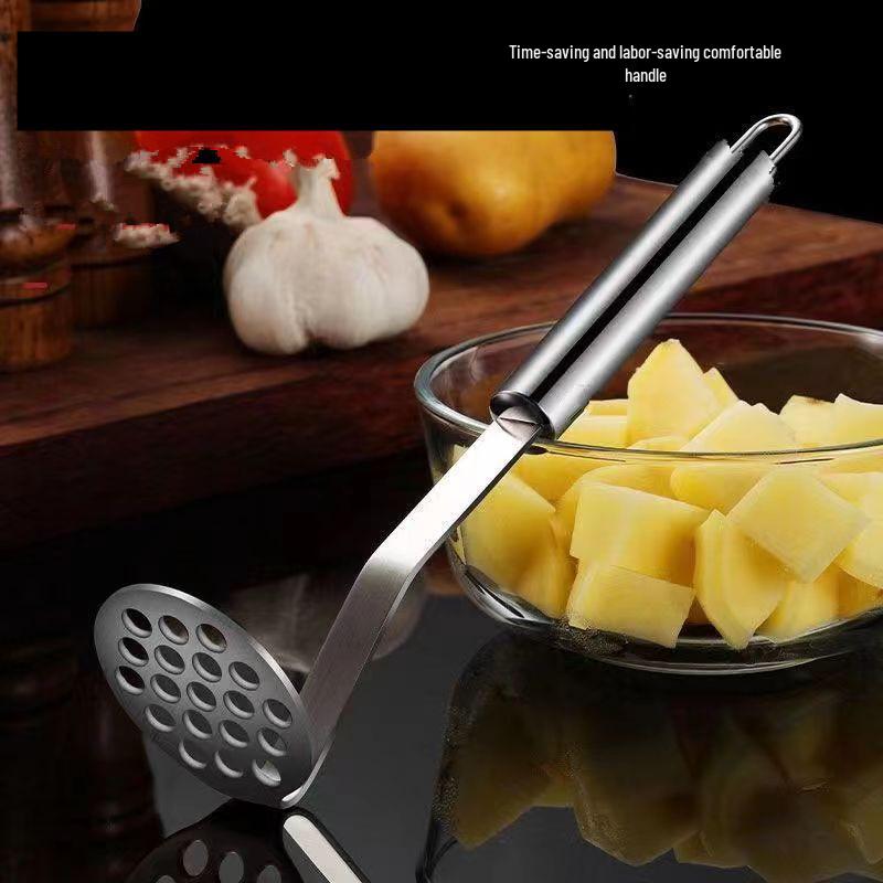 Stainless Steel Potato & Baby Food Masher - Manual Kitchen Gadget
