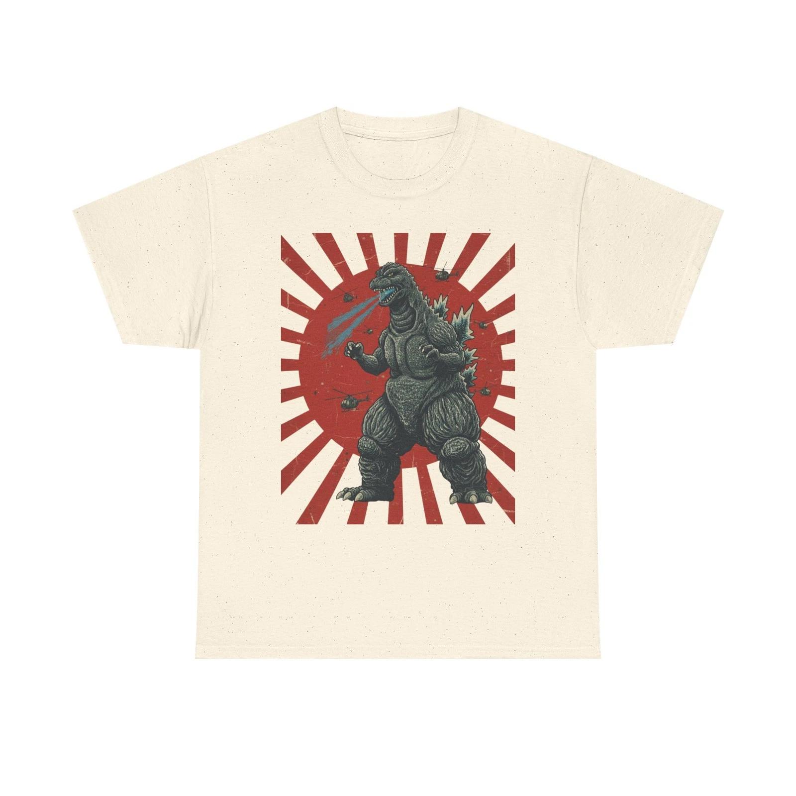 Godzilla Unisex Heavy Cotton Tee - Retro Graphic Tee, Anime Shirt, Casual [...] 4XL