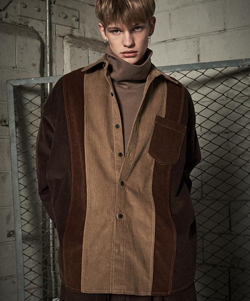 Tener Corduroy Color Scheme Overshirt Brown Brown/F