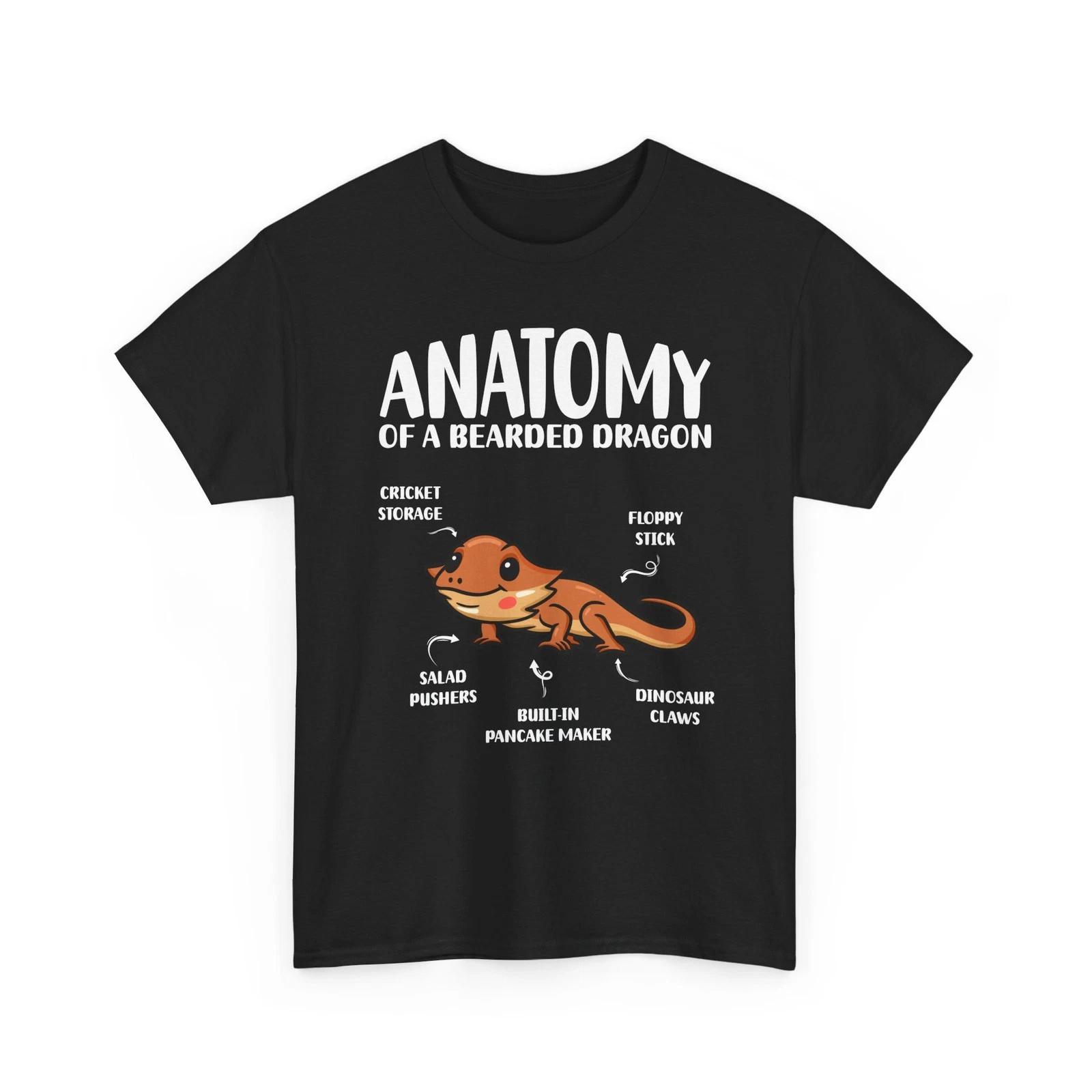 Anatomy of a Bearded Dragon Shirt, Reptiles Bearded Dragons Lovers Funny Shirt 3XL