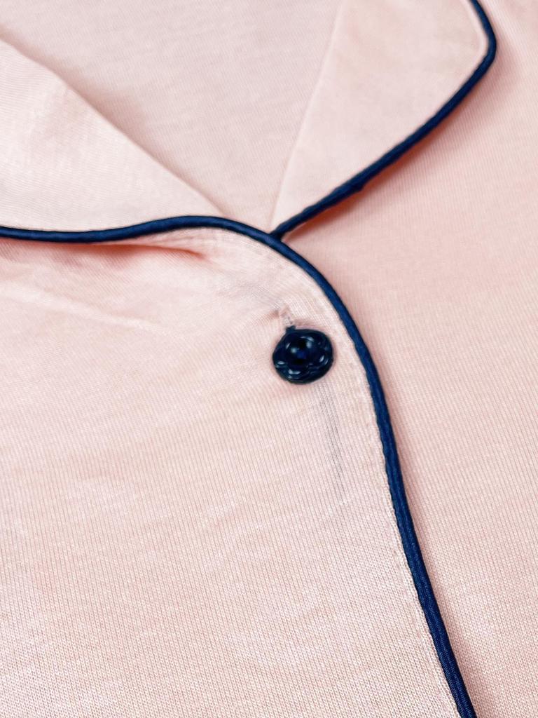 Europäisches & Amerikanisches Modal Langarmshirt und Hose Pyjama-Set für Damen - Herbst/Winter