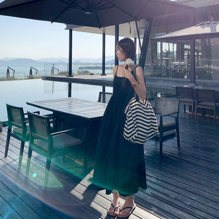 Korean Style Gentle White Camisole Dress for Girls - Early Spring 2026 First Love Long Skirt