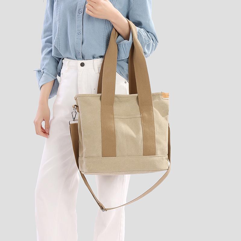 Women's Large Capacity Tote Bag Lightweight Canvas Shoulder Handbag