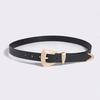 Geometric Pu Leather Belt For Women With Alloy Buckle Fashion Waist Accessory For Spring