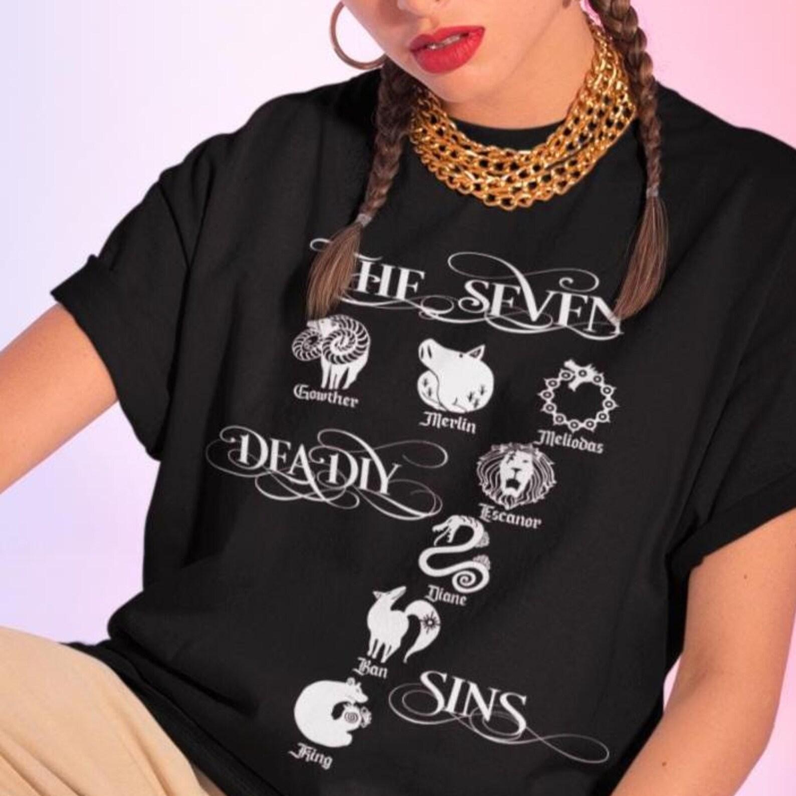 Seven Deadly Sins Anime Shirt - Nanatsu No Taizai Tshirt,Meliodas,Escanor L