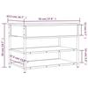 VidaXL Shoe Bench Smoked Oak 70x42.5x50 Cm Engineered Wood, Bench, Storage Bench, Hallway Seat, Bench of 839030