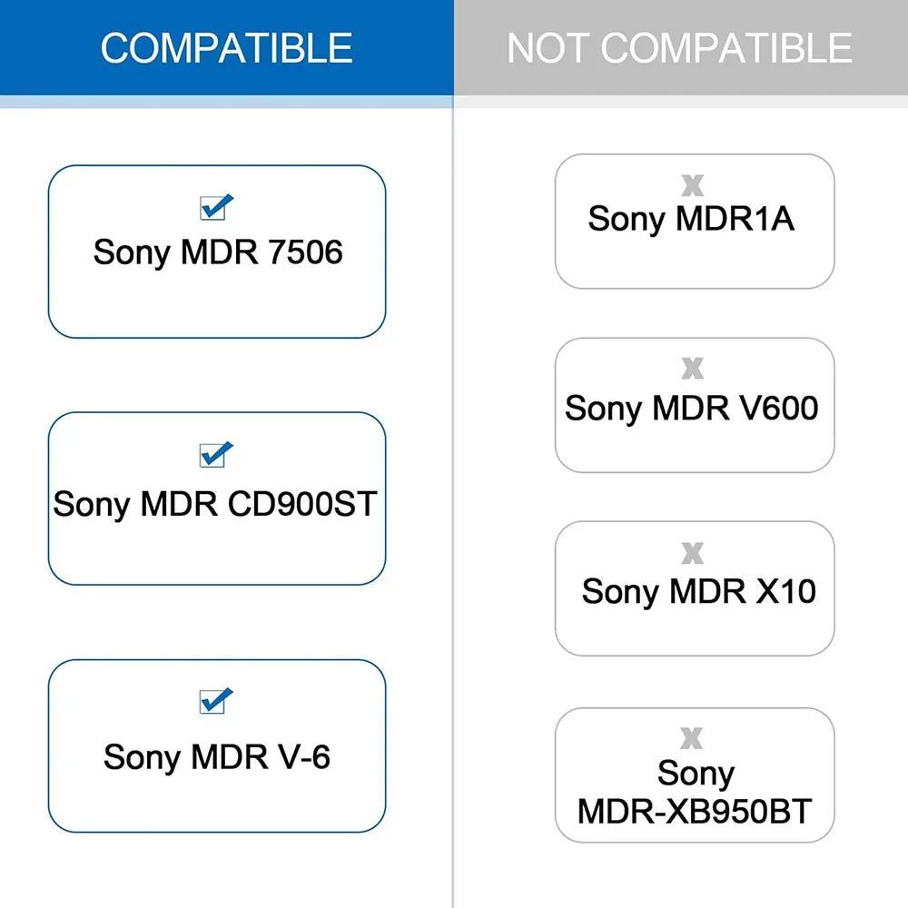 2pcs/pairs Leather Headphone Foam For Sony MDR 7506 Sony MDR V6/ MDR V7/ MDR-CD900ST Headset Ear pads Cushion