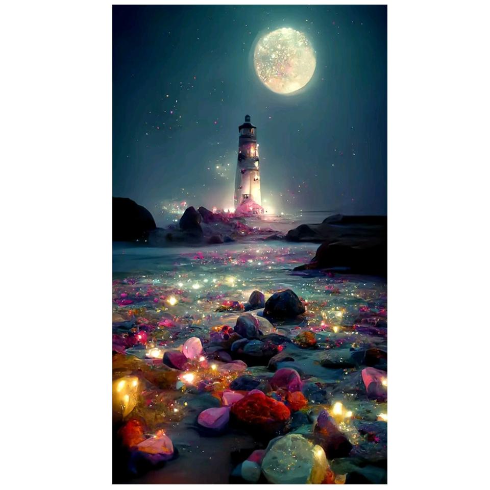 New Arrival 5D Diamond Painting Starry Sky Landscape Full Diamond Mosaic Cross Stitch  Kits Rhinestone DIY Embroidery Home Decor