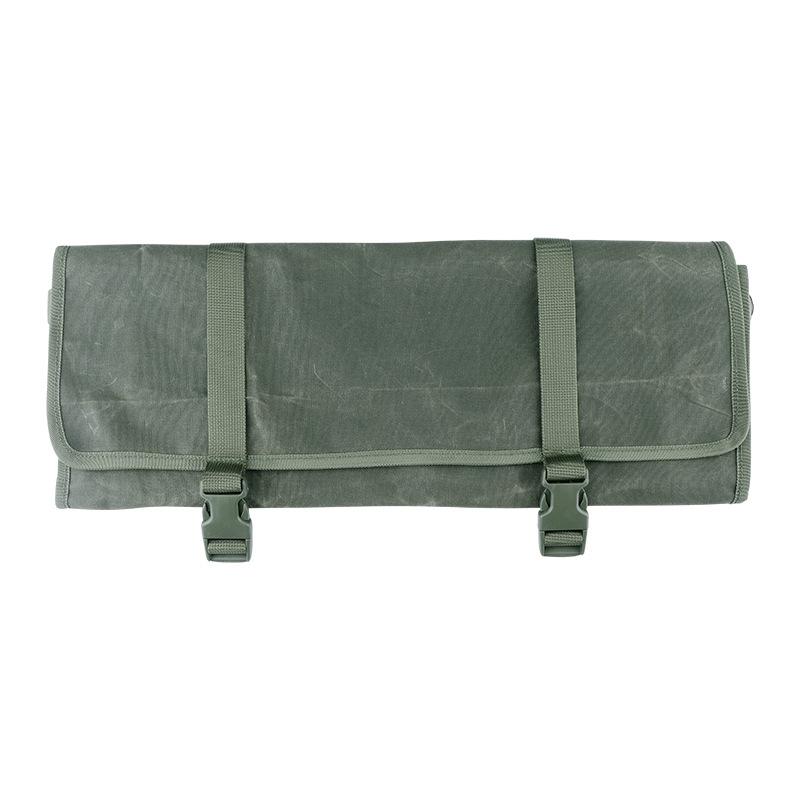 

Professional Portable Chef Knife Bag Canvas Roll Carry Case Kitchen Cleaver Storage Pocket Carrying Roll Bag Outdoor Organizer зелений