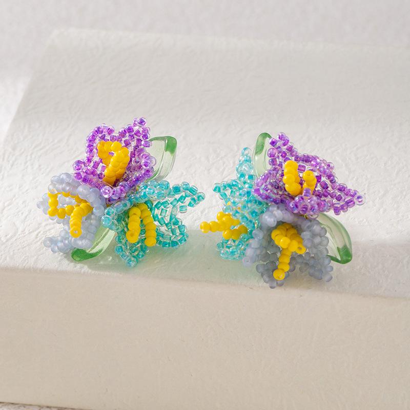 Exquisite Fairy Beaded Flower Earrings - Cute, Lively & Versatile Accessories