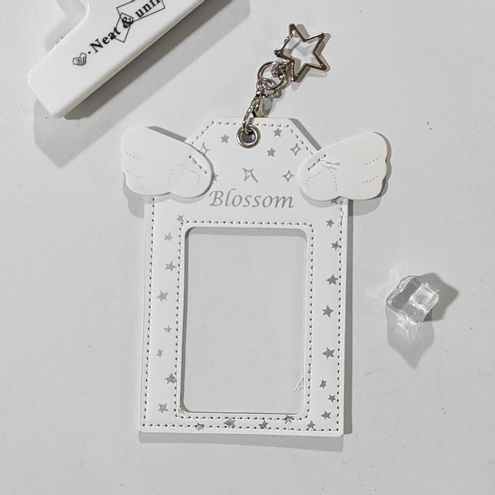 

Cartoon 3-inch Photo Storage Photocard Case Angel Wings Multifunctional Photocard Holder Card Case білий