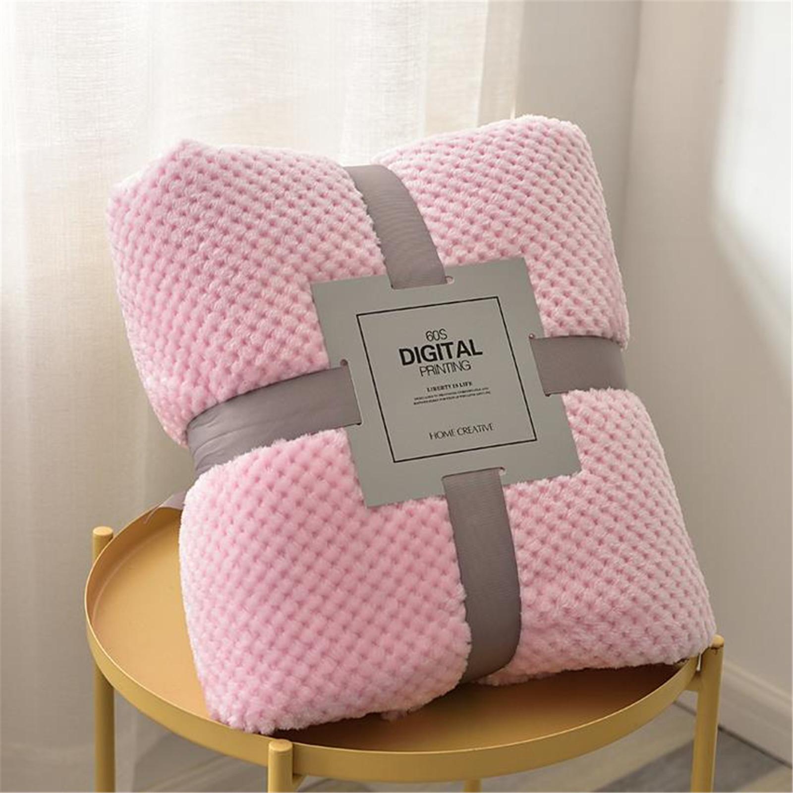 

Waffle Pattern Sofa Throw Blanket Soft Lightweight Cozy Plush Blanket for Living Room Bedroom 100x150cm One Size