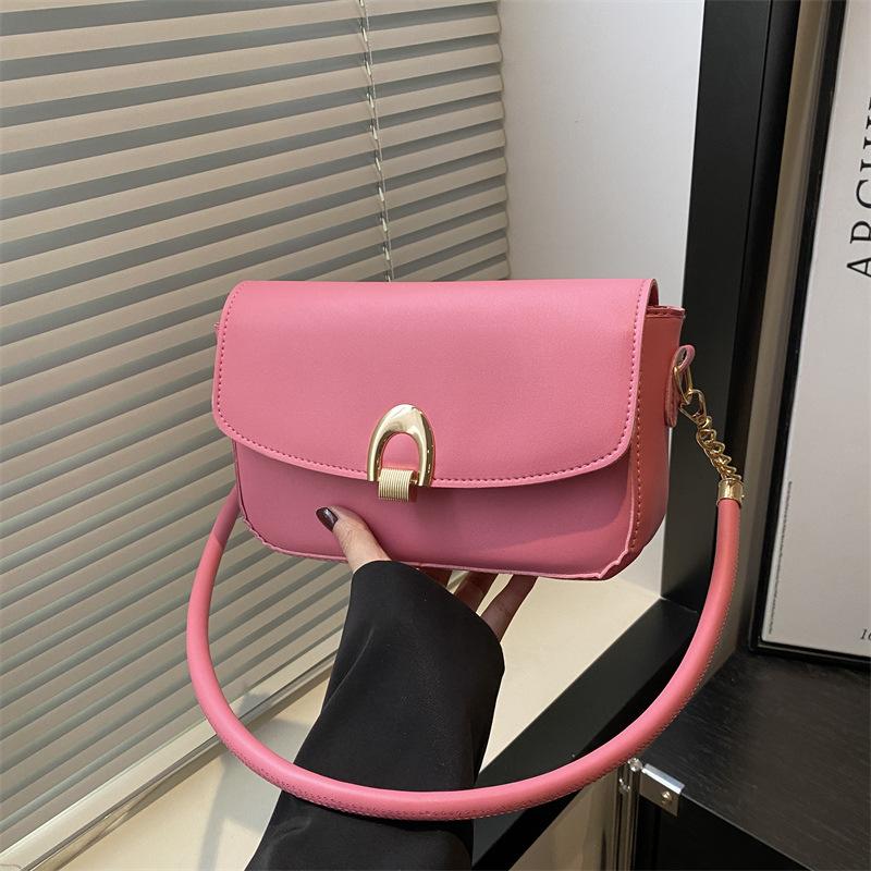 Light Luxury Simple High-end Temperament Small Square Bag Retro Fashion Versatile Portable Shoulder Armpit Bag