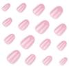 Glitter Shiny Nail Art: Short Round Wearable False Nails